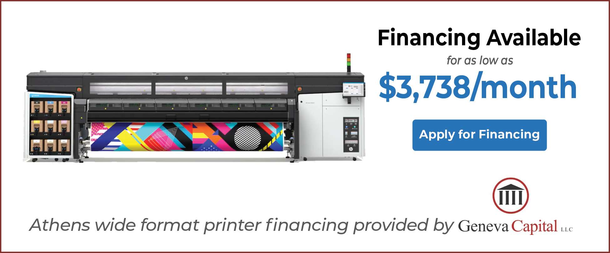 Athens HP Financing Image HP Latex FS50 6.25
