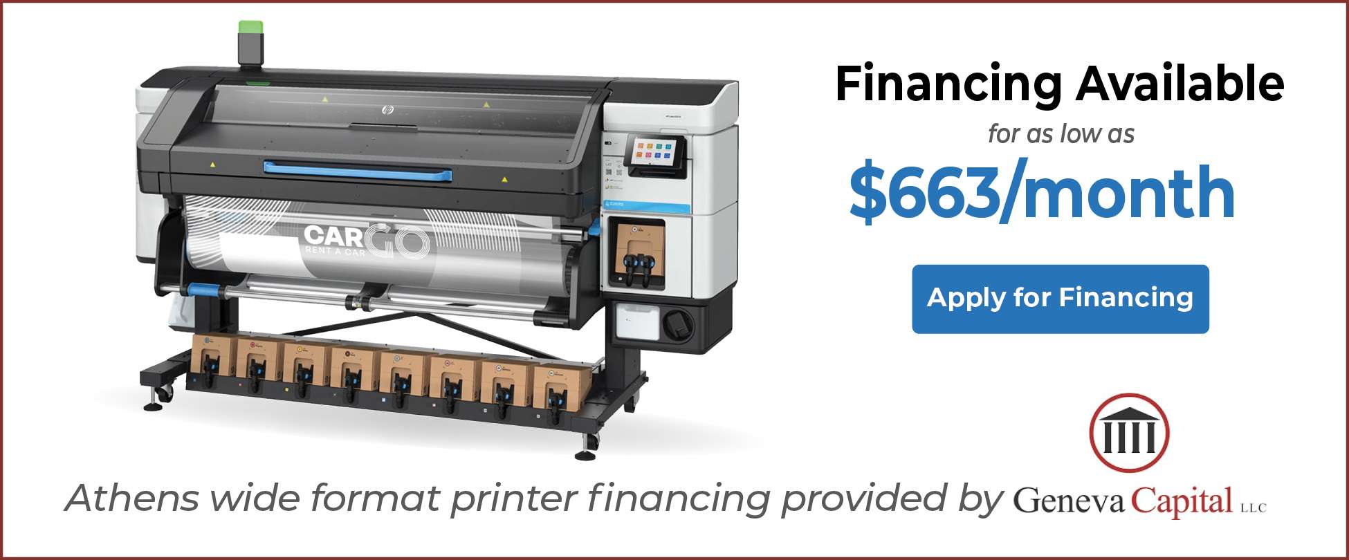 Athens HP Latex Financing Image 830W 4.25